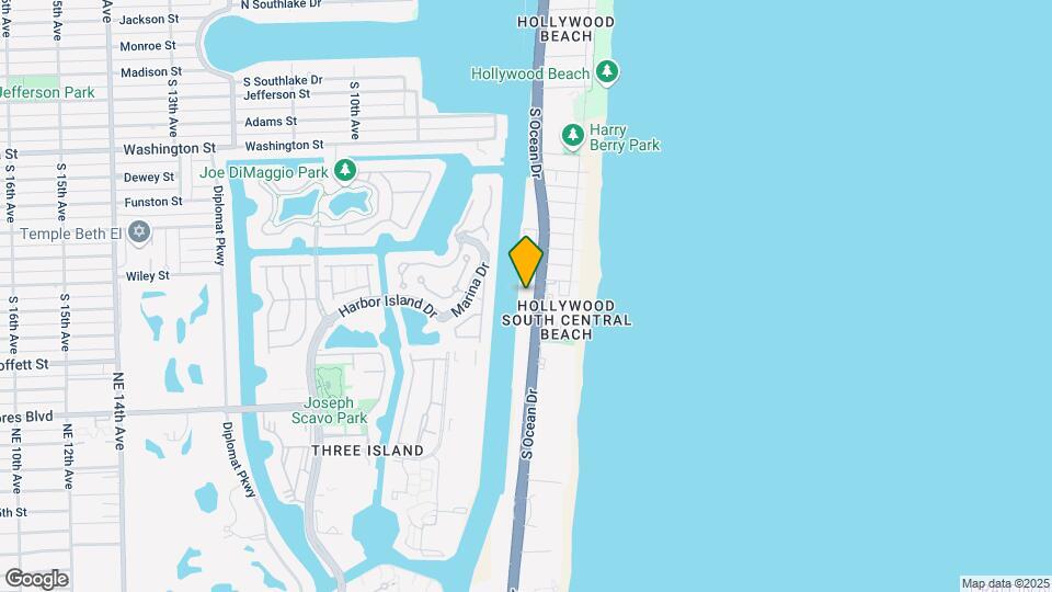 The Waterway at Hollywood Beach Mapa y Detalles de la Ubicación