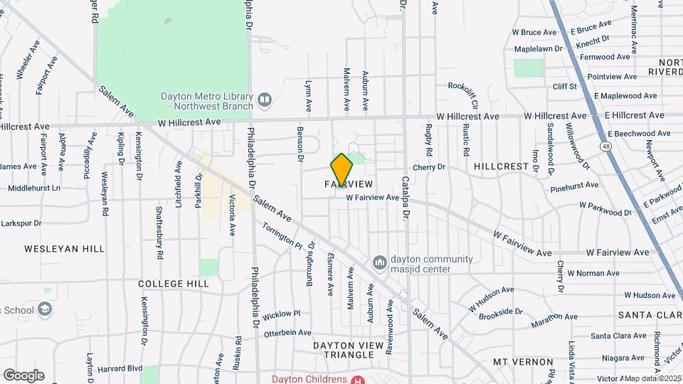 1207 W Fairview Ave Mapa y Detalles de la Ubicación