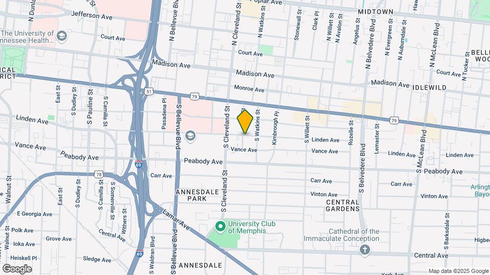 1387 Linden Ave Map and Location Details