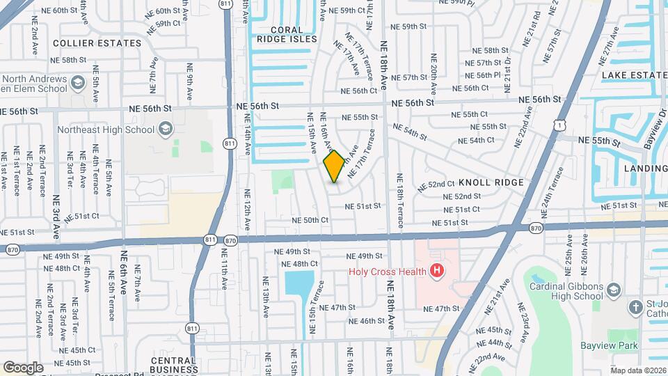 5211 NE 17th Ave Map and Location Details