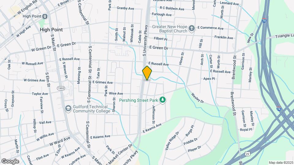 900 Richland St, Unit A Map and Location Details