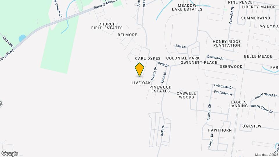 1089 Live Oak Dr Map and Location Details