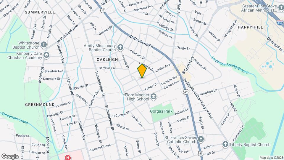 1925 Luckie Ave Mapa y Detalles de la Ubicación