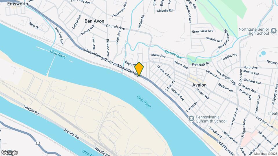 6549 Ohio River Blvd Map and Location Details