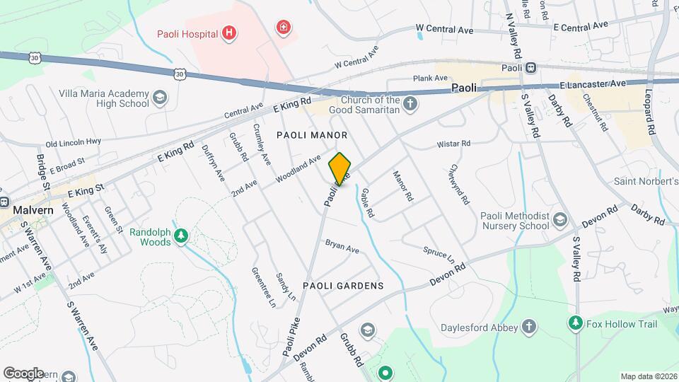 132 Paoli Pike Map and Location Details