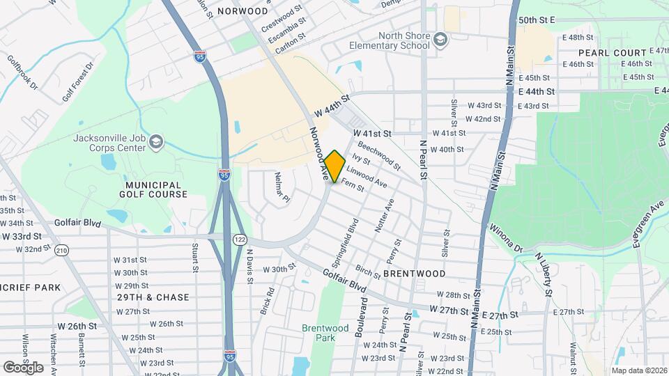 4625 Brentwood Ave Map and Location Details