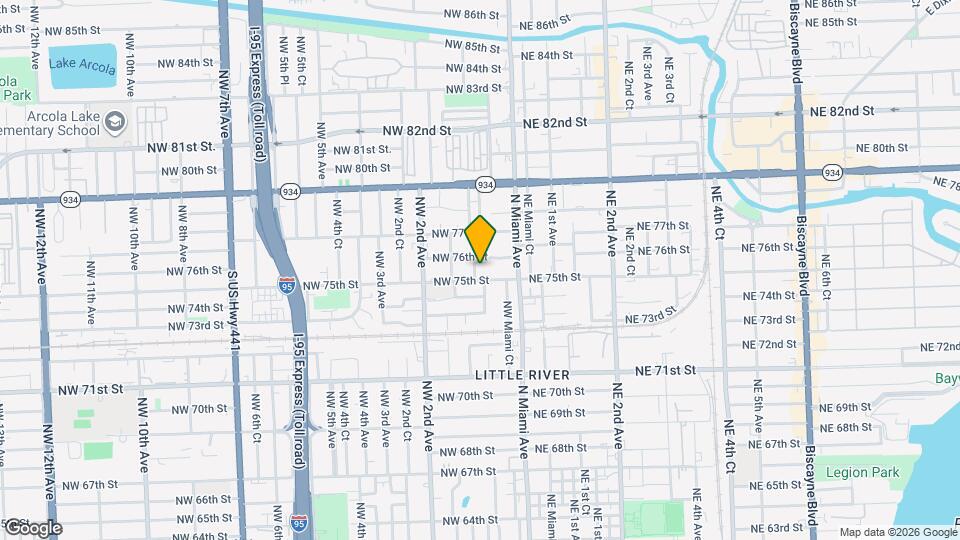 7521 NW 1st Ave Map and Location Details