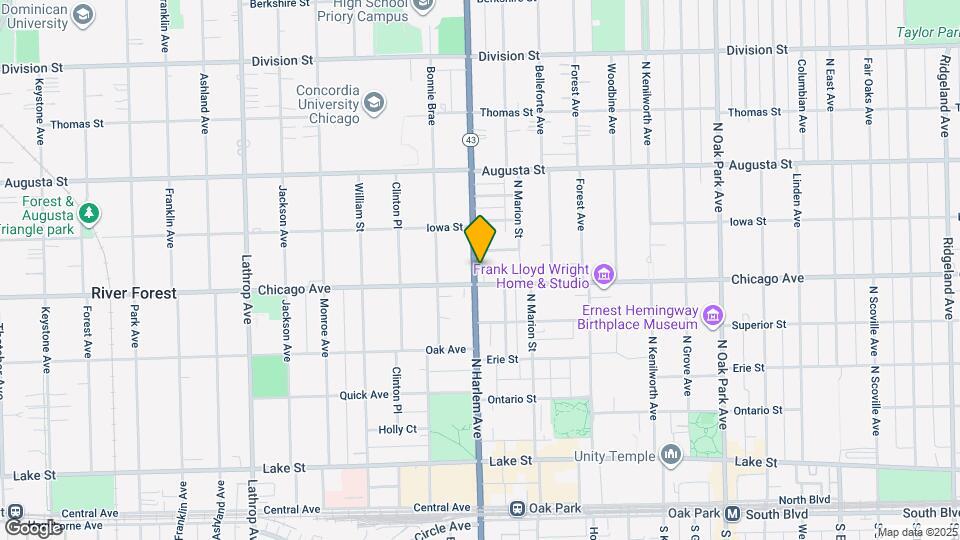 811 N Harlem Ave Map and Location Details