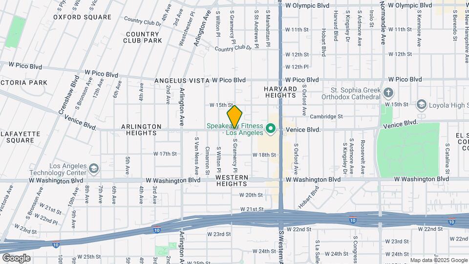 1603 S Gramercy Pl Map and Location Details