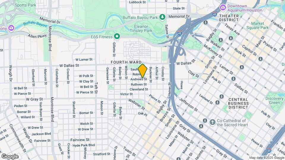 1107 Andrews St Mapa y Detalles de la Ubicación