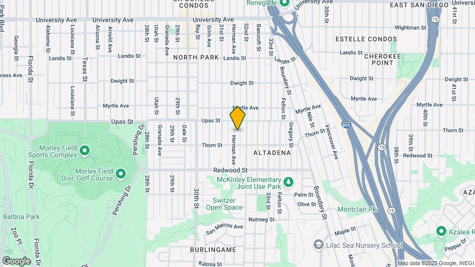 3345 Herman Ave Mapa y Detalles de la Ubicación