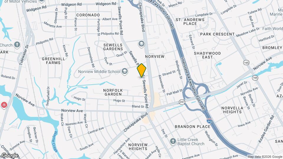 6259 Sewells Point Rd, Unit 6257 Mapa y Detalles de la Ubicación