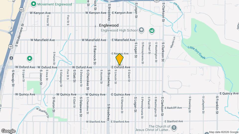 165 E Oxford Ave Map and Location Details