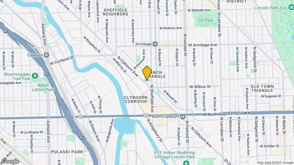1823-2 N Clybourn Ave, Unit Clybourn Duplex Up Map and Location Details