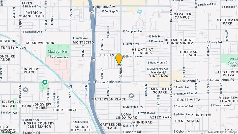 4204 N 20th St Map and Location Details