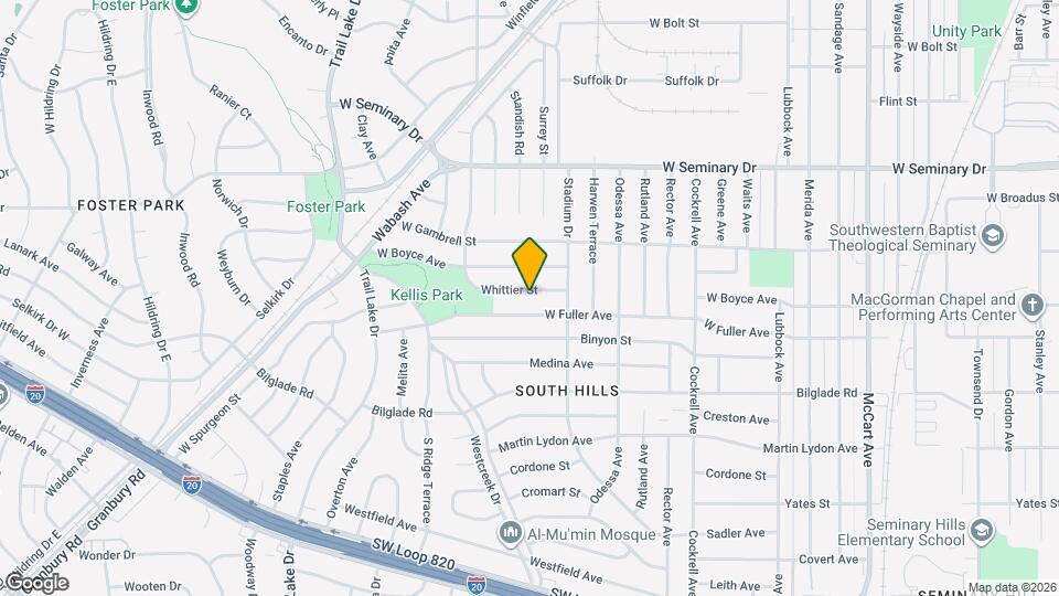 3409 Whittier St Map and Location Details