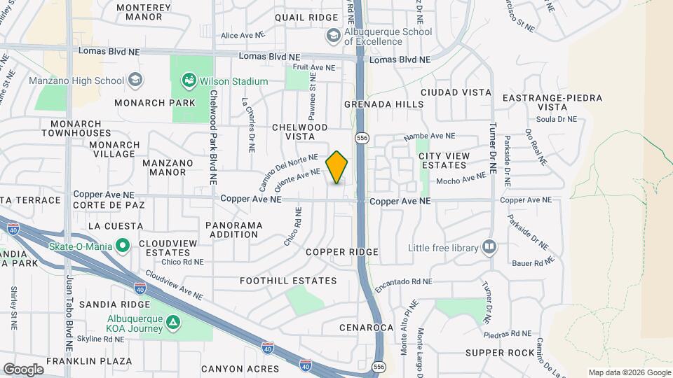 13515 Copper Ave NE Map and Location Details