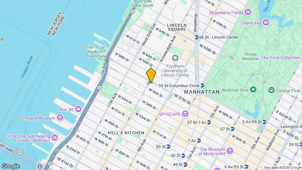 456 W 57th St Map and Location Details