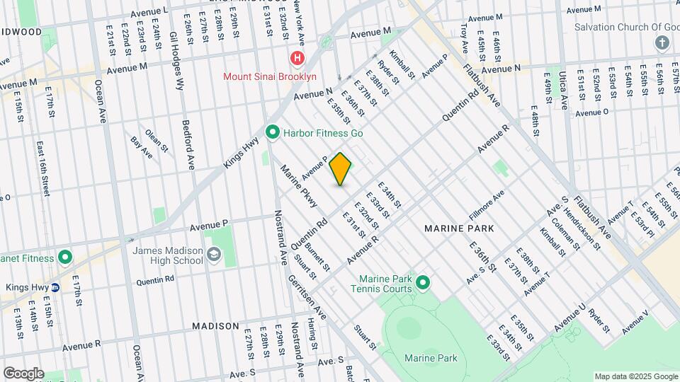 1664 E 32nd St Map and Location Details