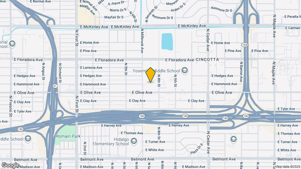 1244 N Millbrook Ave Map and Location Details