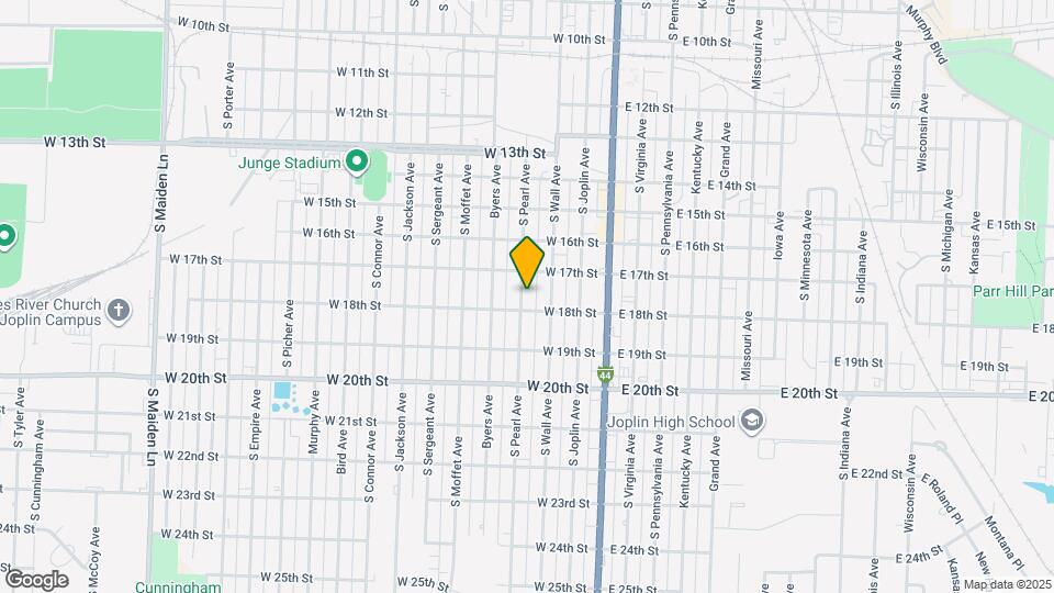 1721 1/2-210 1/2 S Pearl Ave Map and Location Details