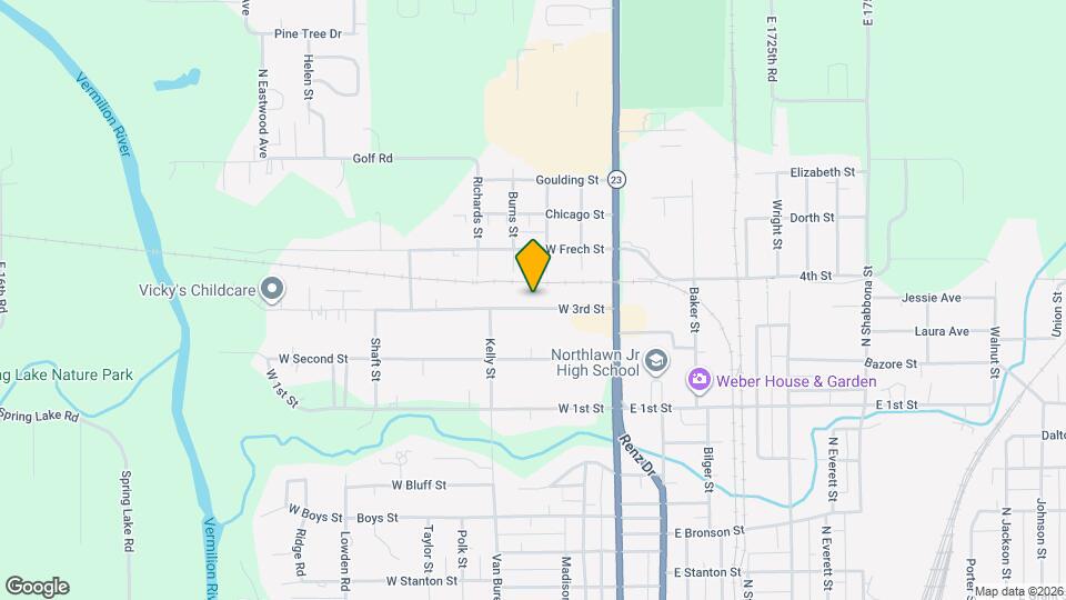 124 W 3rd St Map and Location Details