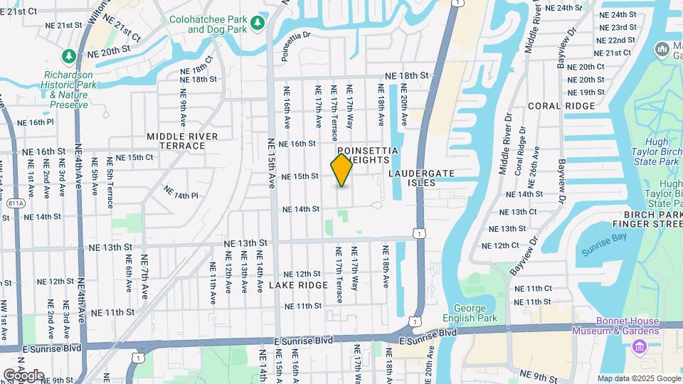 1420 NE 17th Terrace Mapa y Detalles de la Ubicación