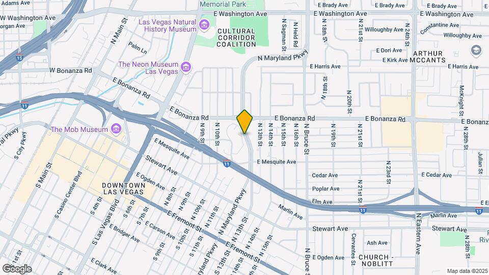 501 S Maryland Pkwy Map and Location Details