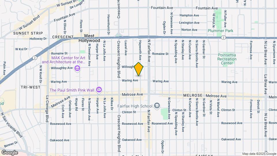 807 N Hayworth Ave Mapa y Detalles de la Ubicación