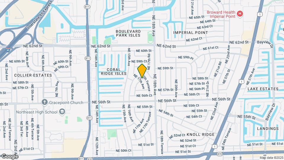 5736 NE 17th Ave Map and Location Details