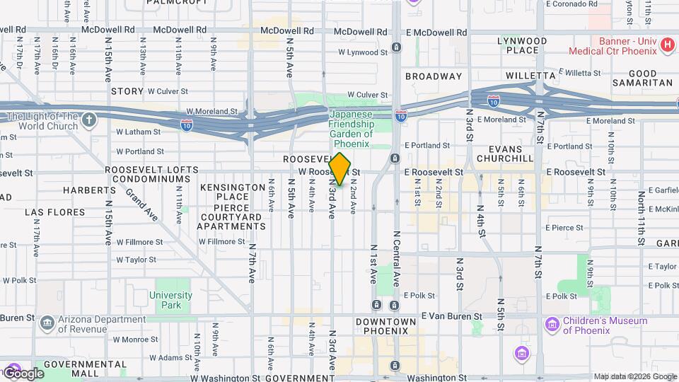 825 N 3rd Ave Map and Location Details