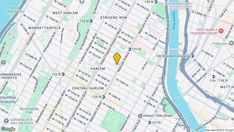 103 W 131st St Mapa y Detalles de la Ubicación