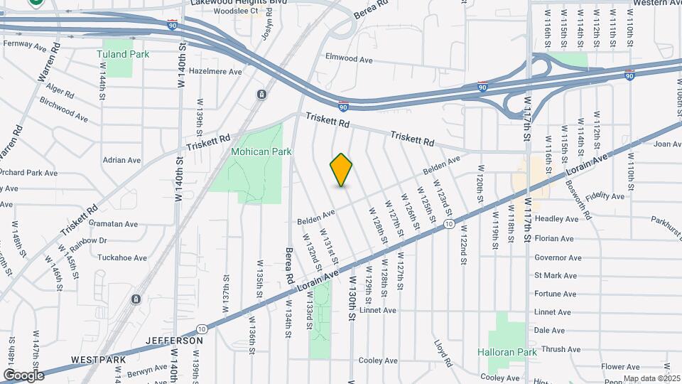 3334 W 129th St, Unit Upstairs of duplex Map and Location Details