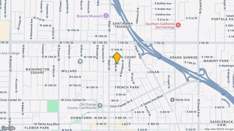 1325 N Bush St Map and Location Details