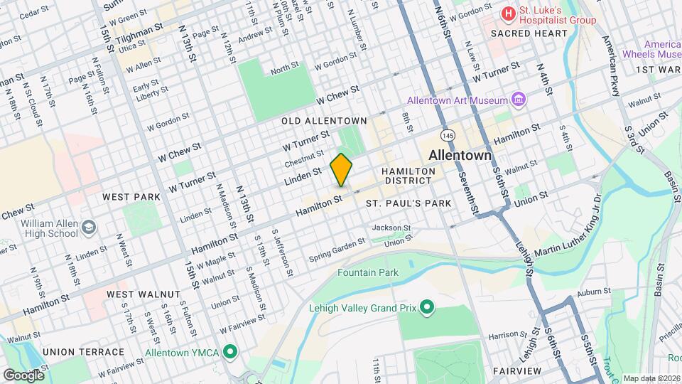 1015 Hamilton St Map and Location Details