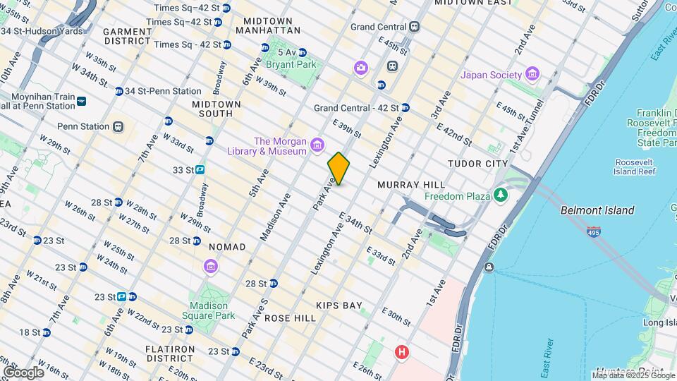 107 E 35th St Mapa y Detalles de la Ubicación