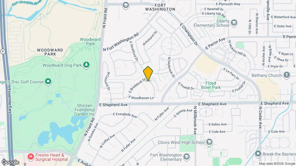 9161 N Woodlawn Dr Map and Location Details