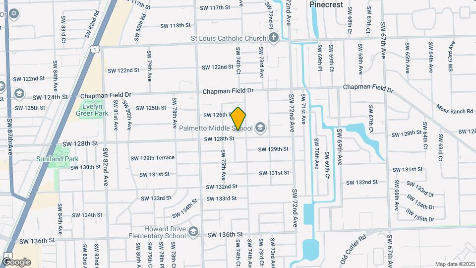 7425 SW 128th St Mapa y Detalles de la Ubicación
