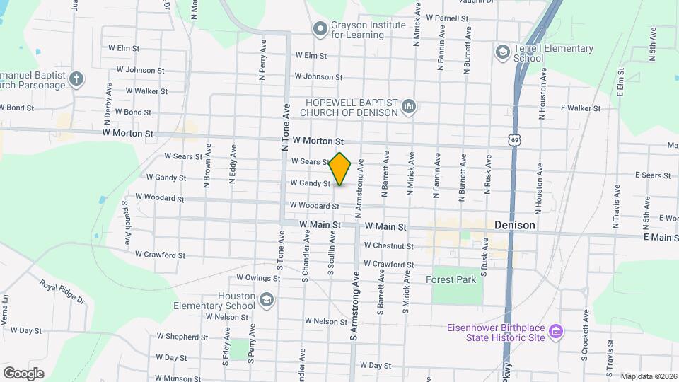 828 W Gandy St Map and Location Details