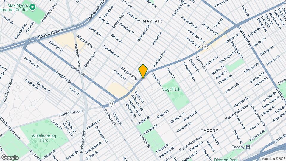 6607 Frankford Ave Map and Location Details