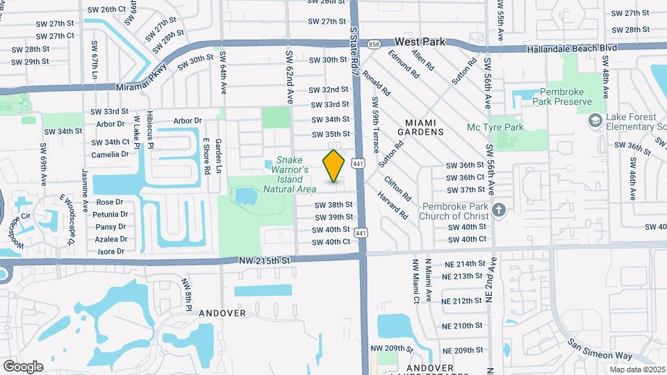 6035 SW 37th St Mapa y Detalles de la Ubicación