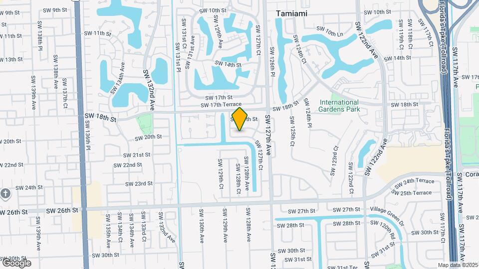 12813 SW 20th St Map and Location Details