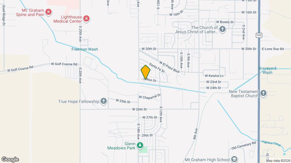 1301 Tucson St Map and Location Details