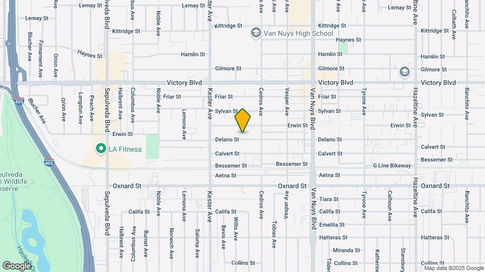 14747 Delano St Map and Location Details