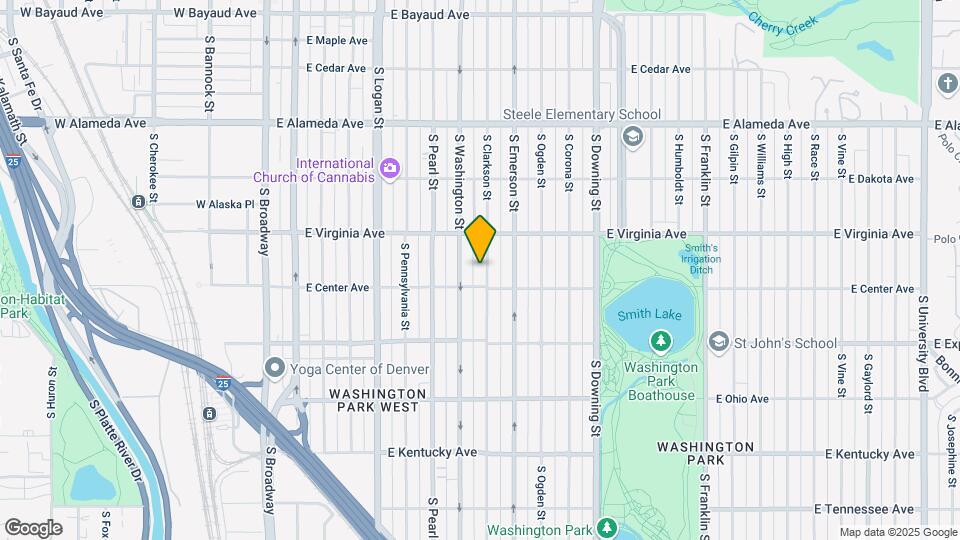 571 S Clarkson St Map and Location Details