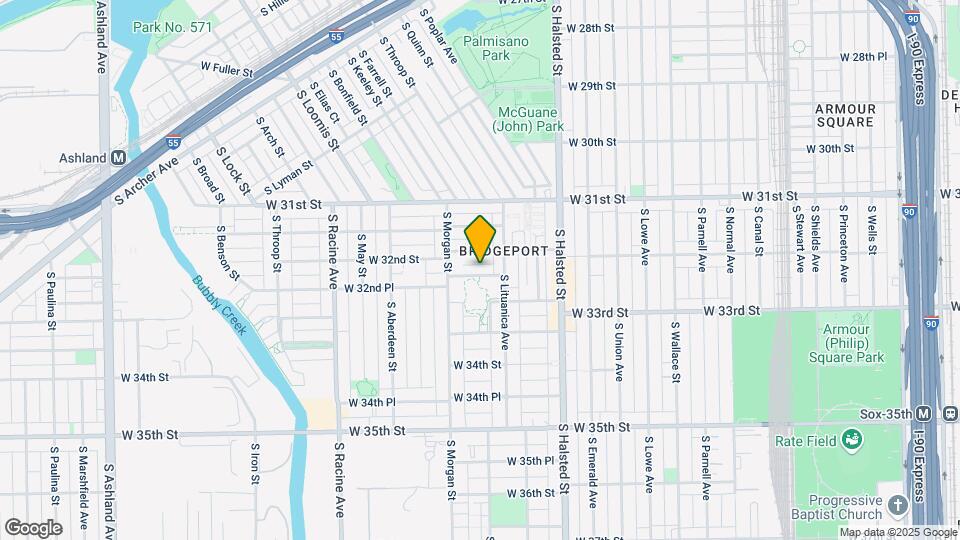 926 W 32nd Pl Map and Location Details