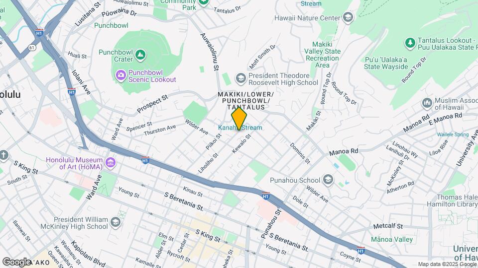 1635 Liholiho St Map and Location Details