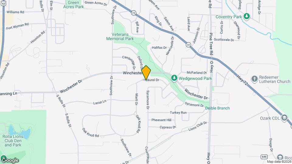 900 Laurel Dr Map and Location Details