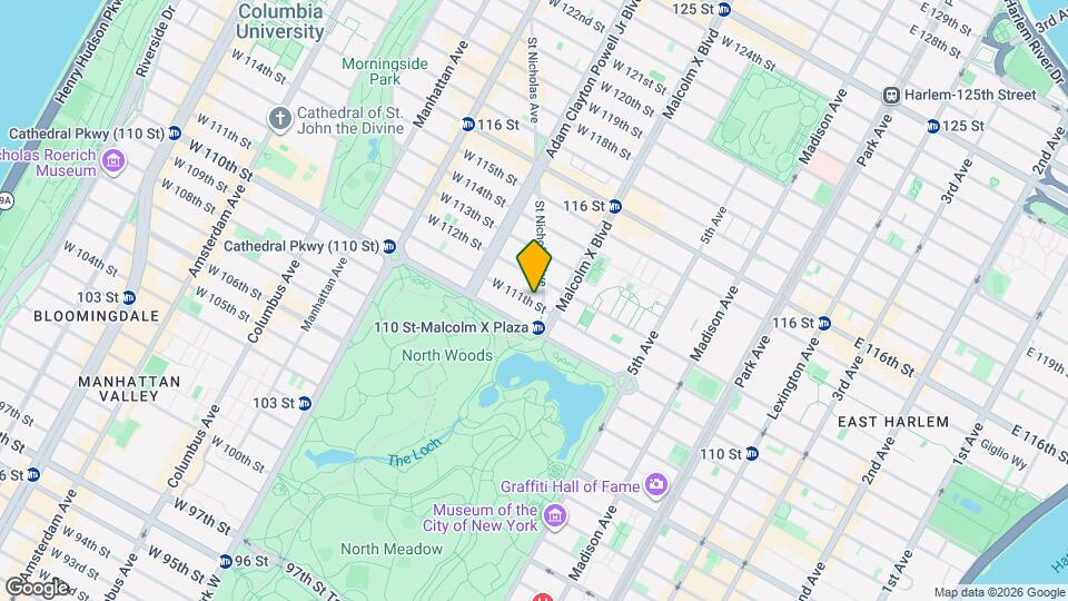 109 W 111th St, Unit 3W Map and Location Details