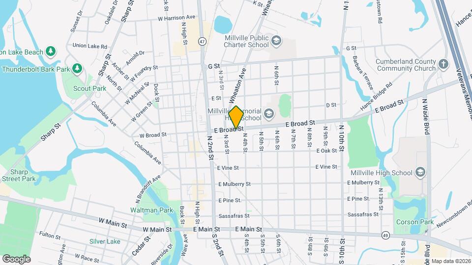 317 E Broad St Map and Location Details
